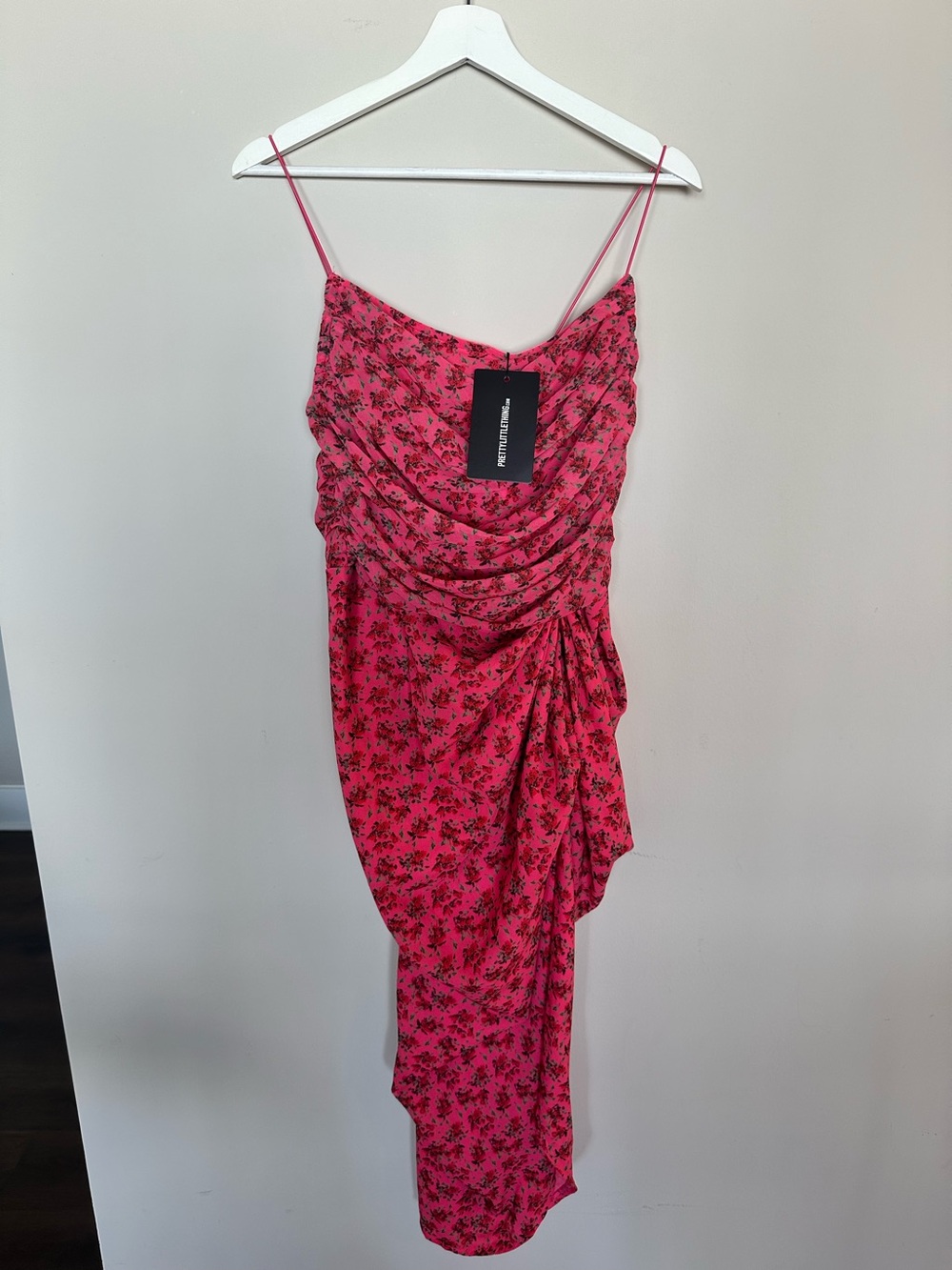 PrettyLittleThing Elegant Pink Floral Dress